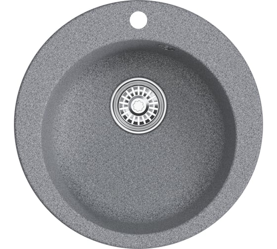 Мойка MIXLINE ml-gm13 круглая, темно-серая (309), 495мм (глуб. чаши 200) new 551891 1