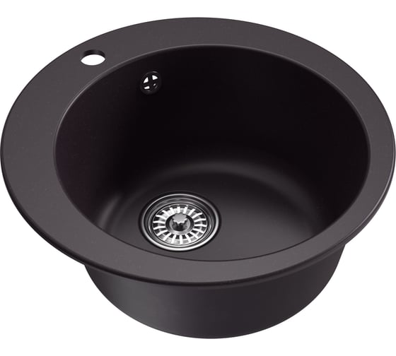 Мойка MIXLINE ml-gm13 круглая, шоколад (345), 495мм (глуб. чаши 200) new 551899