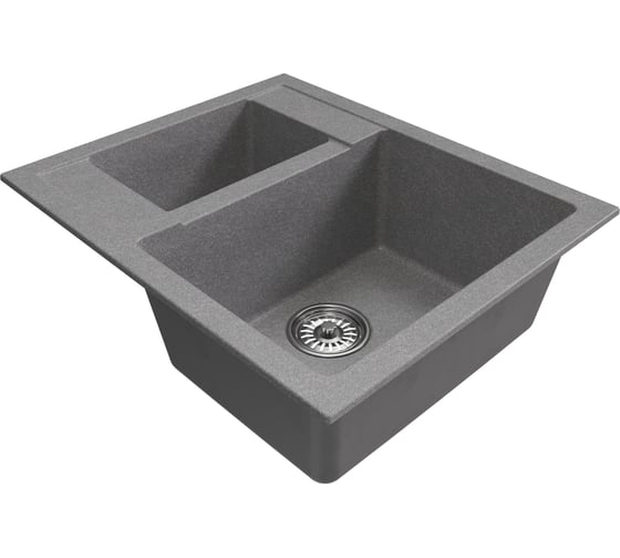 Мойка MIXLINE ml-gm21 двухчашевая, графит (342), 600x485x190мм new 552018