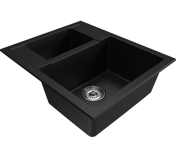 Мойка MIXLINE ml-gm21 двухчашевая, ультра-черная (344), 600x485x190мм new 552020