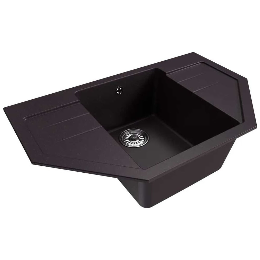Мойка MIXLINE ml-gm24 угловая с крылом, шоколад (345), 790x490x200мм ...