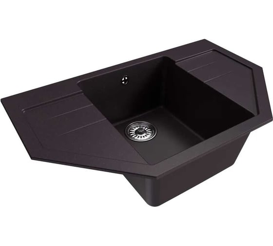 Мойка MIXLINE ml-gm24 угловая с крылом, шоколад (345), 790x490x200мм new 552061 1