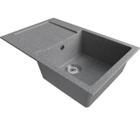 Мойка MIXLINE ml-gm31 с крылом, темно-серая (309), 770x500x190мм new 552190