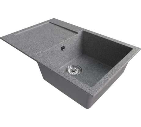 Мойка MIXLINE ml-gm31 с крылом, темно-серая (309), 770x500x190мм new 552190