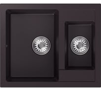 Мойка MIXLINE ml-gm21 двухчашевая, шоколад (345), 500x600x190мм new 552021