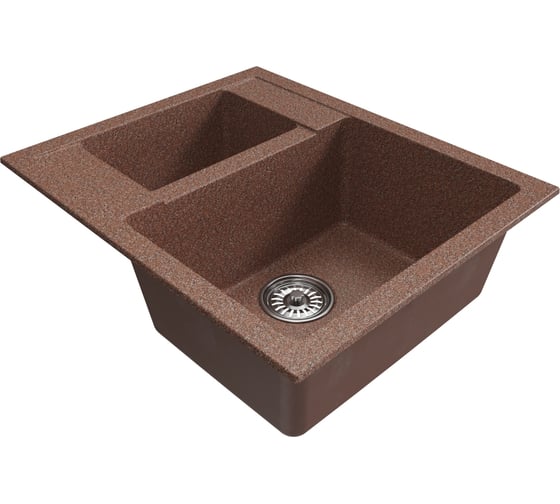 Мойка MIXLINE ml-gm21 двухчашевая, терракотовая (307), 600x485x190мм new 552011