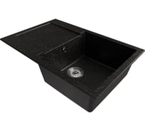 Мойка MIXLINE ml-gm31 с крылом, черная (308), 770x500x190мм new 552189