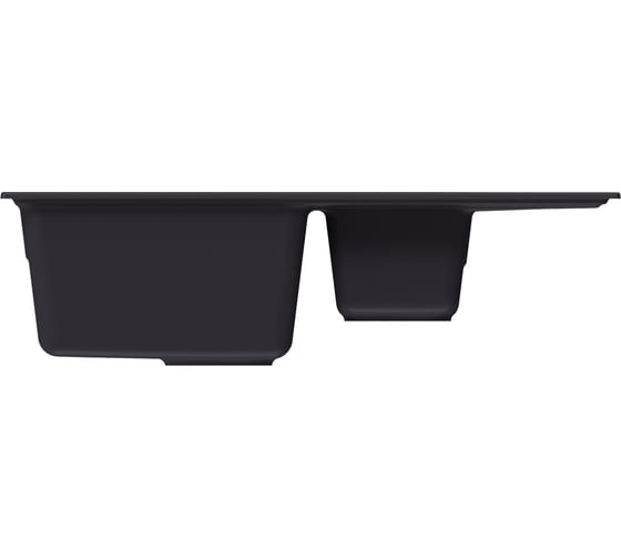 Мойка MIXLINE ml-gm22 двухчашевая с крылом, шоколад (345), 770x500x195мм new 552034