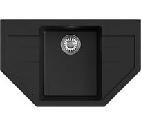 Мойка MIXLINE ml-gm24 угловая с крылом, ультра-черная (344), 790x490x200мм new 552060