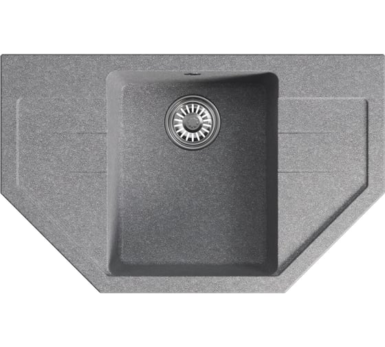 Мойка MIXLINE ml-gm24 угловая с крылом, графит (342), 790x490x200мм new 552058