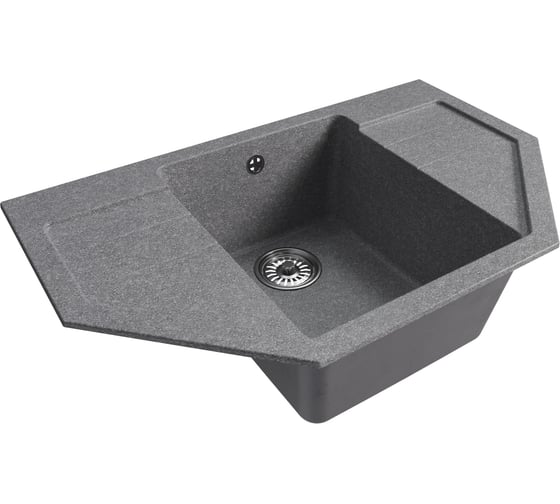 Мойка MIXLINE ml-gm24 угловая с крылом, графит (342), 790x490x200мм new 552058