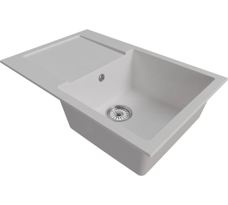 Мойка MIXLINE ml-gm31 с крылом, ультра-белая (341), 500x770x190мм new 552194