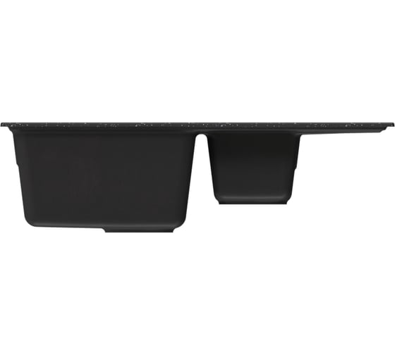 Мойка MIXLINE ml-gm22 двухчашевая с крылом, черная (308), 500x770x195мм new 552024