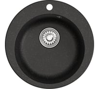 Мойка MIXLINE ml-gm13 круглая, черная (308), 495мм (глуб. чаши 200) new 551890
