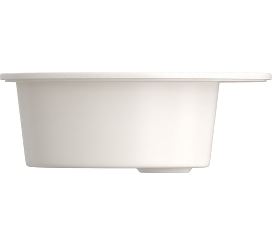Мойкa MIXLINE Ml-gms02 стандарт круглая, белый 331, 505 мм, глубина чаши 165 мм 551089