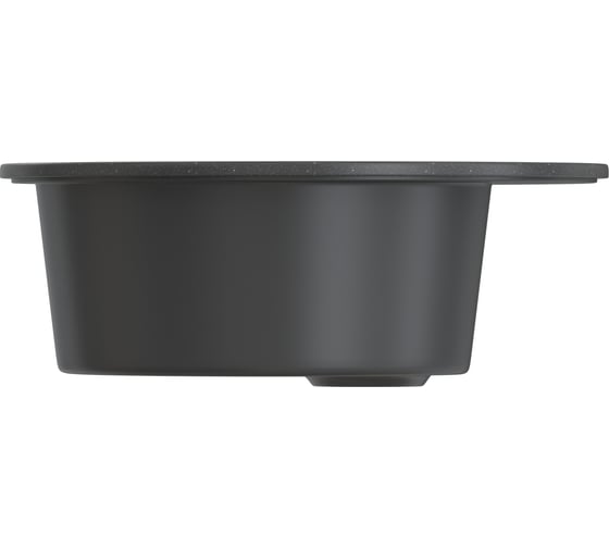 Мойкa MIXLINE Ml-gms02 стандарт круглая, черный 308, 505 мм, глубина чаши 165 мм 551094