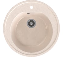 Мойкa MIXLINE Ml-gms02 стандарт круглая, бежевый 328, 505 мм, глубина чаши 165 мм 551088