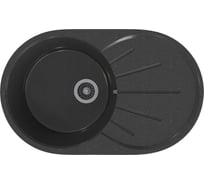 Мойка MIXLINE Ml-gms05 стандарт овальная с крылом, черный 308, 735x455x170 мм 551108