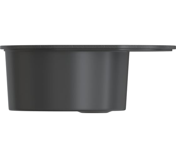 Мойка MIXLINE Ml-gms08 стандарт овальная с крылом, черный 308, 570x460x170 мм 551122