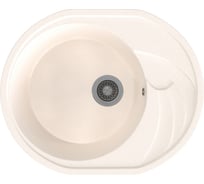 Мойка MIXLINE Ml-gms08 стандарт овальная с крылом, белый 331, 570x460x170 мм 551117