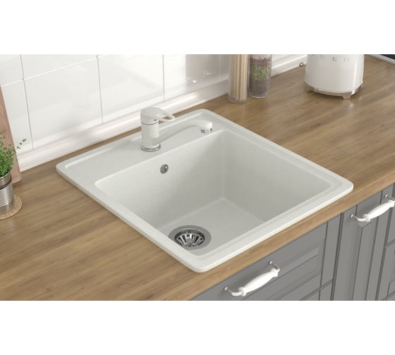 Мойка MIXLINE Ml-gms10 стандарт прямоугольная, белый 331, 460x505x190 мм 551124