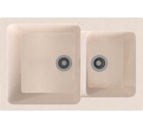 Мойка MIXLINE Ml-gms13 стандарт двухчашевая, бежевый 328, 775x505x200 мм 551139
