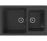 Мойка MIXLINE Ml-gms13 стандарт двухчашевая, черный 308, 775x505x200 мм 551137 1