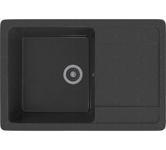 Мойка MIXLINE Ml-gms15 стандарт с крылом, черный 308, 640x505x185 мм 551150 1