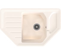 Мойка MIXLINE Ml-gms17 стандарт угловая с крылом, белый 331, 780x485x190 мм 551152