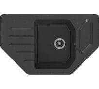 Мойка MIXLINE Ml-gms17 стандарт угловая с крылом, черный 308, 780x485x190 мм 551151
