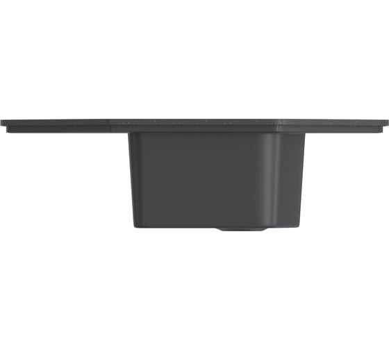 Мойка MIXLINE Ml-gms17 стандарт угловая с крылом, черный 308, 780x485x190 мм 551151