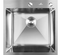 Комплект кухонная мойка из нержавеющей стали WISENT w35050-s (50x50см) с дозатором и смесителем WGS35050/W02-114/W405A/W4998-4