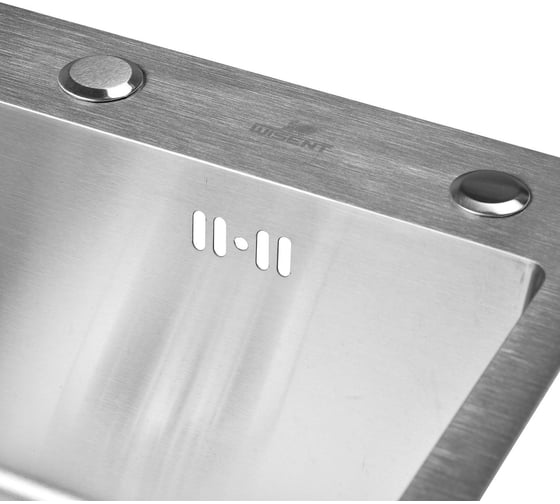 Комплект кухонная мойка из нержавеющей стали WISENT w35050-s (50x50см) с дозатором и смесителем WGS35050/W02-114/W405A/W4998-4
