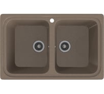 Мойка MIXLINE ML-GMS12 стандарт двухчашевая, терракот 307, 780x495x190 мм 551130