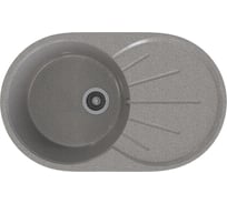 Мойка MIXLINE ML-GMS05 стандарт овальная с крылом, темно-серый 309, 735x455x170 мм 551106