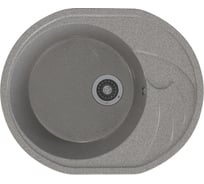 Мойка MIXLINE ML-GMS08 стандарт овальная с крылом, темно-серый 309, 570x460x170 мм 551120