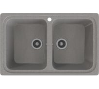 Мойка MIXLINE ML-GMS12 стандарт двухчашевая, темно-серый 309, 780x495x190 мм 551135