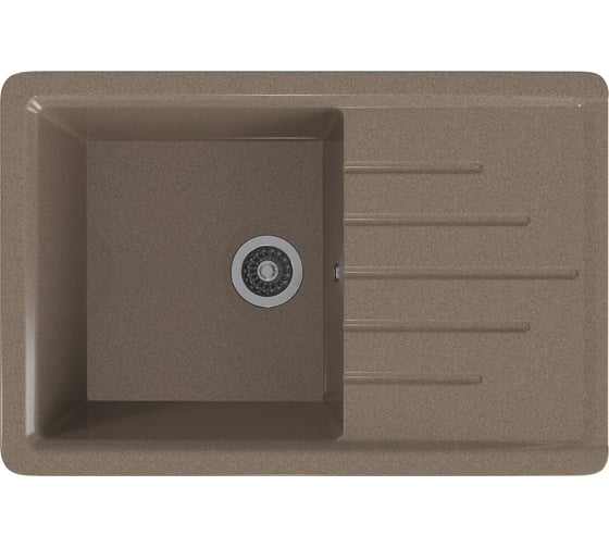 Мойка MIXLINE ML-GMS07 стандарт с крылом, терракот 307, 750x495x190 мм 551114 1