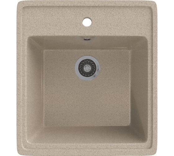 Мойка MIXLINE ML-GMS10 стандарт прямоугольная, песочный 302, 460x505x190 мм 551126