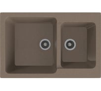 Мойка MIXLINE ML-GMS13 стандарт двухчашевая, терракот 307, 775x505x200 мм 551143