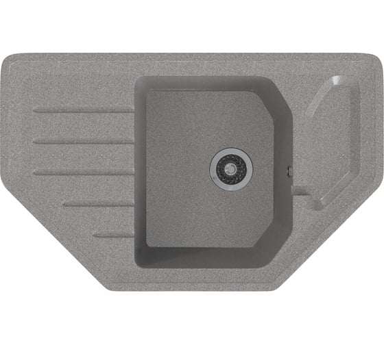 Мойка MIXLINE ML-GMS17 стандарт угловая с крылом, темно-серый 309, 780x485x190 мм 551156