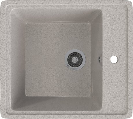 Мойка MIXLINE ML-GMS10 стандарт прямоугольная, светло-серый 310, 460x505x190 мм 551127