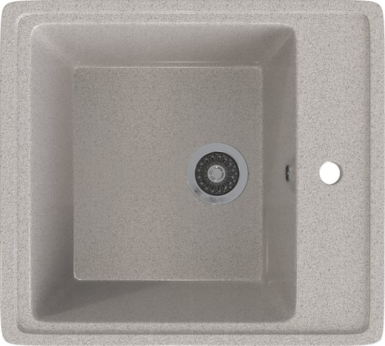 Мойка MIXLINE ML-GMS10 стандарт прямоугольная, светло-серый 310, 460x505x190 мм 551127 1