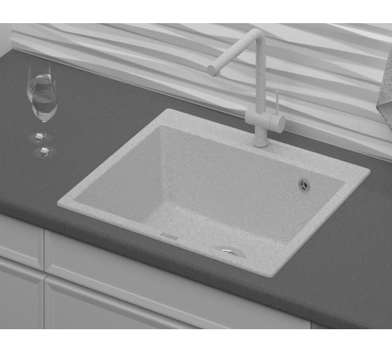 Кухонная мойка Point Бинга 60, белый PN3003W