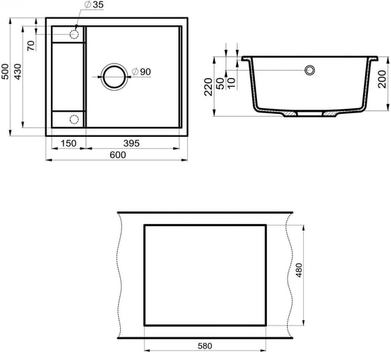 Кухонная мойка Point Римо 60, серый PN3010AL
