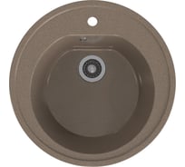 Мойкa MIXLINE ML-GMS02 стандарт круглая, терракот 307, 505 мм, глубина чаши 165 мм 551093