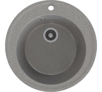 Мойкa MIXLINE ML-GMS01 стандарт круглая, темно-серый 309, 475 мм, глубина чаши 194 мм 551085