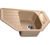 Мойка SANTREK AQUA ANGLE SA-A800 угловая 790х490 мм, песок-302, без сифона 313799