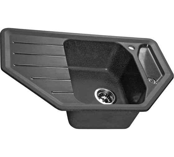 Мойка SANTREK AQUA ANGLE SA-A800 угловая 790х490 мм, графит-309, без сифона 313798 1