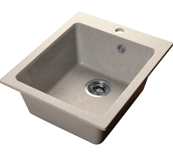 Мойка SANTREK AQUA BOXY SA-B505 1 чаша 427х505 мм, серый-310, без сифона 313772 1
